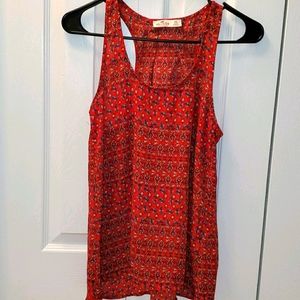 Hollister XS red, paisley print tank top
